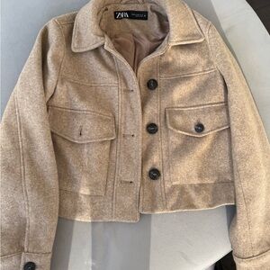Zara Beige Military Jacket